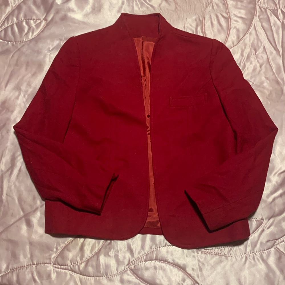 Vintage Norgail Red Wool Blazer Jacket